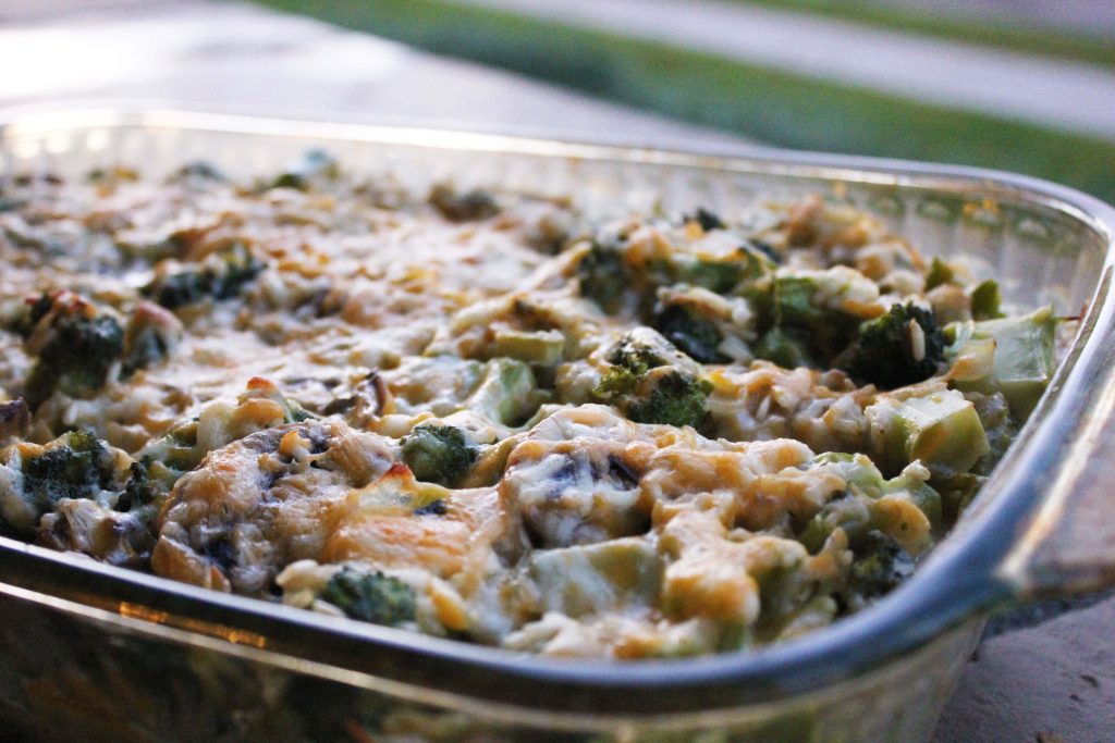 Broccoli Rice Casserole Made Without Condensed Soup or Velveeta Cheese - Gluten Free Recipe from Peas and Hoppiness
