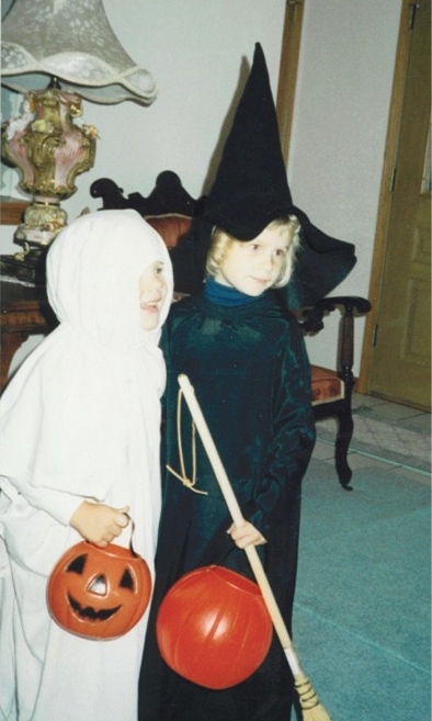 Adorable little brother Ray and I as ghost and witch