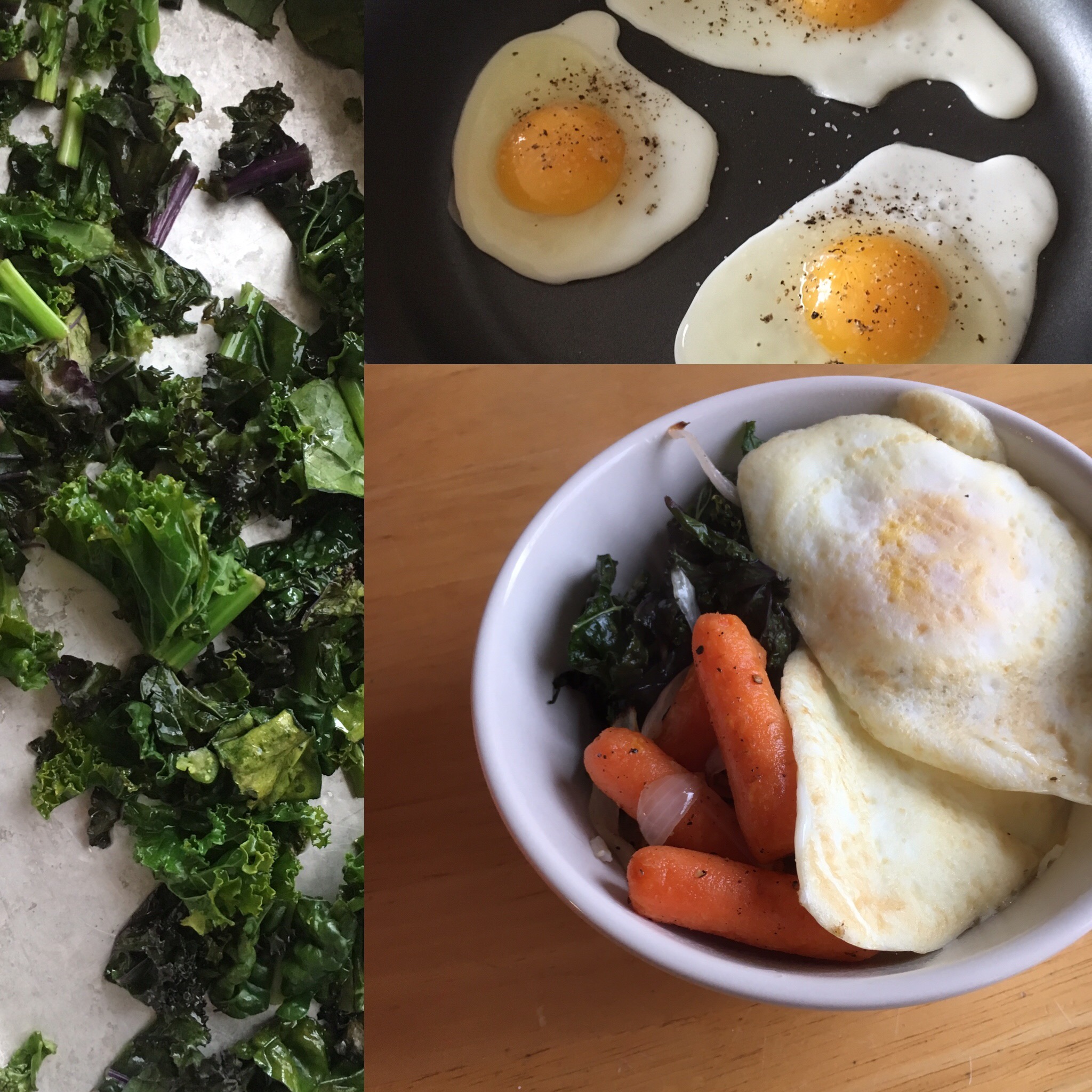 A variation on Brown Rice Bowls with Roasted Broccoli and Carrots to fuel a winter hike. Spoiler alert: you don't have to eat "breakfast food" for breakfast if you don't want to!