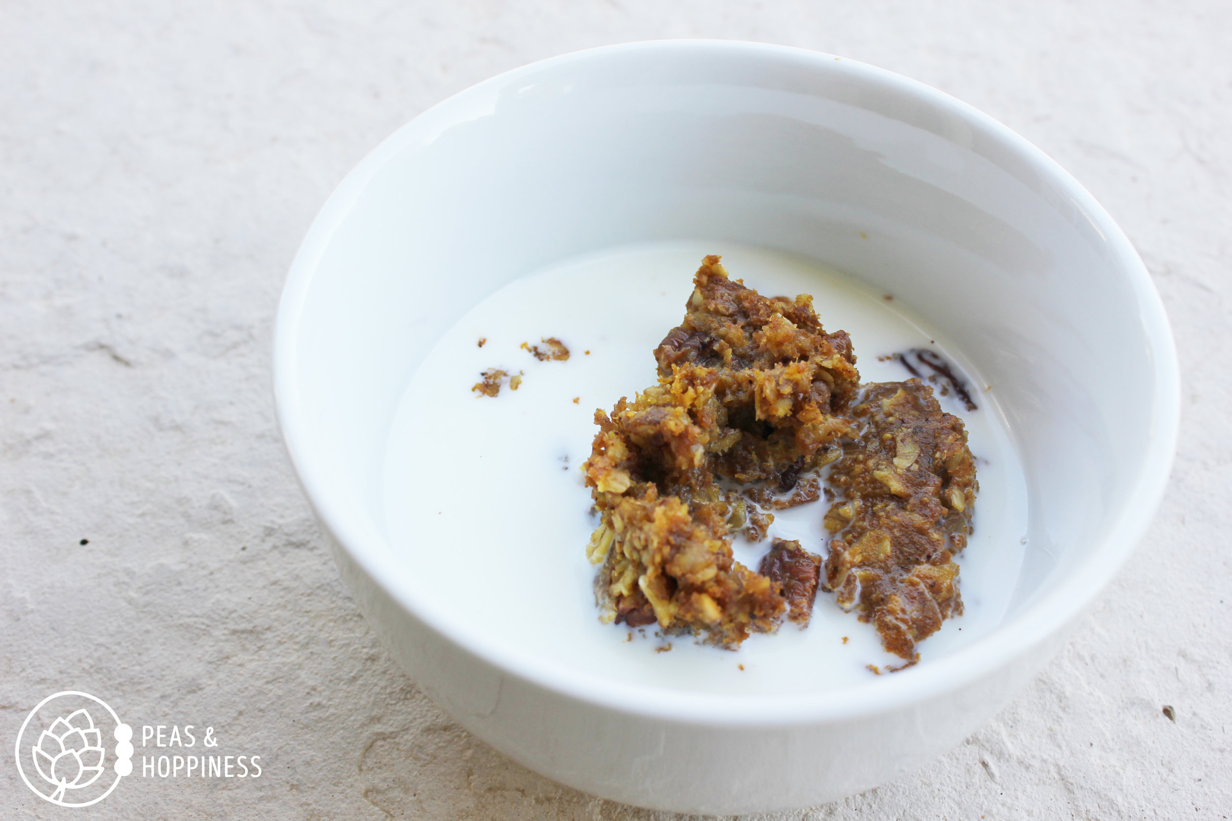 I eat my breakfast bars like cereal - with milk!