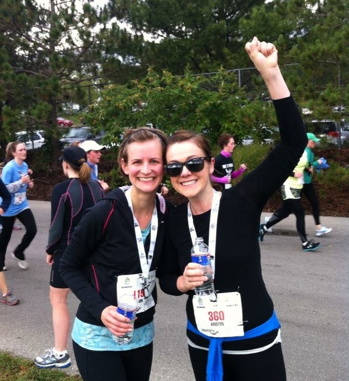 The Zoo Run in Kansas City, 2013 - the first time I ever ran four miles! All thanks to the encouragement of that amazing lady, my dear friend Kristen, standing beside me. &lt;3