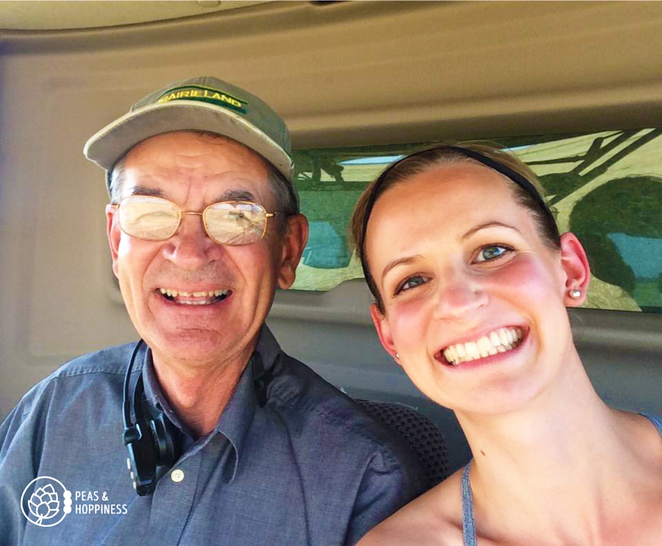 Dad, Lee Scheufler, and me in the cab of the combine during wheat harvest 2014. Happy Father's Day, Dad!