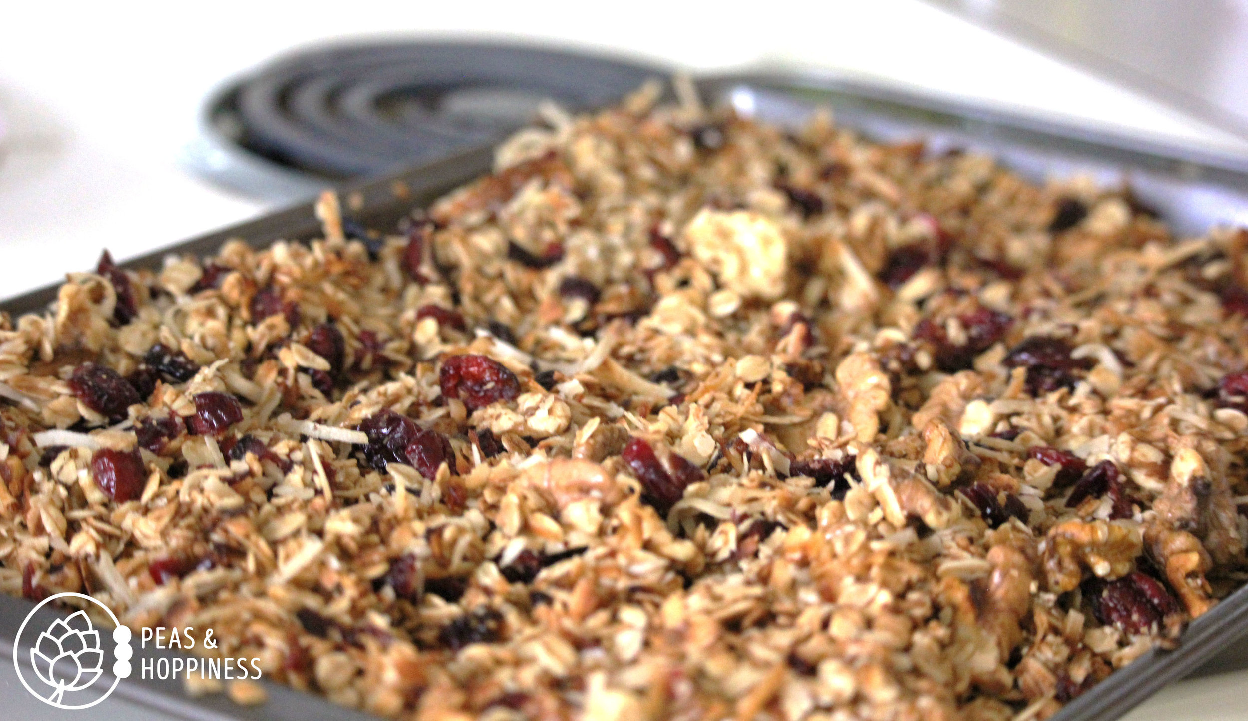 Easy Coconut Cranberry Granola from Peas and Hoppiness - www.peasandhoppiness.com