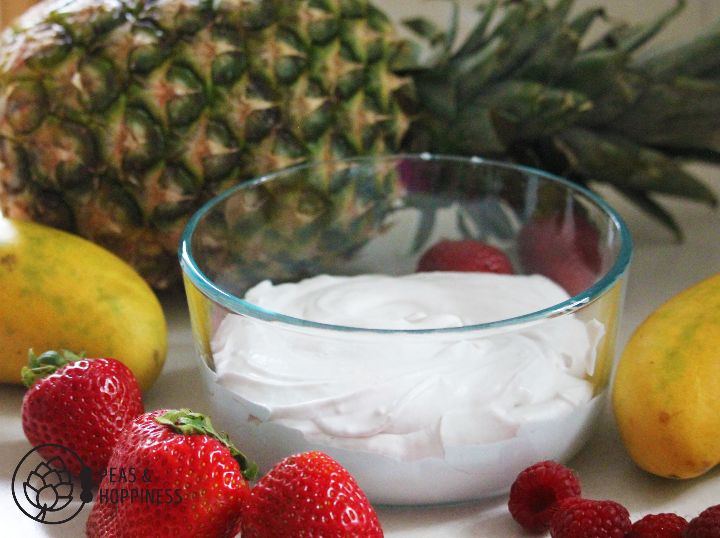 Dairy Free Pina Colada Fruit Dip from Peas and Hoppiness - www.peasandhoppiness.com