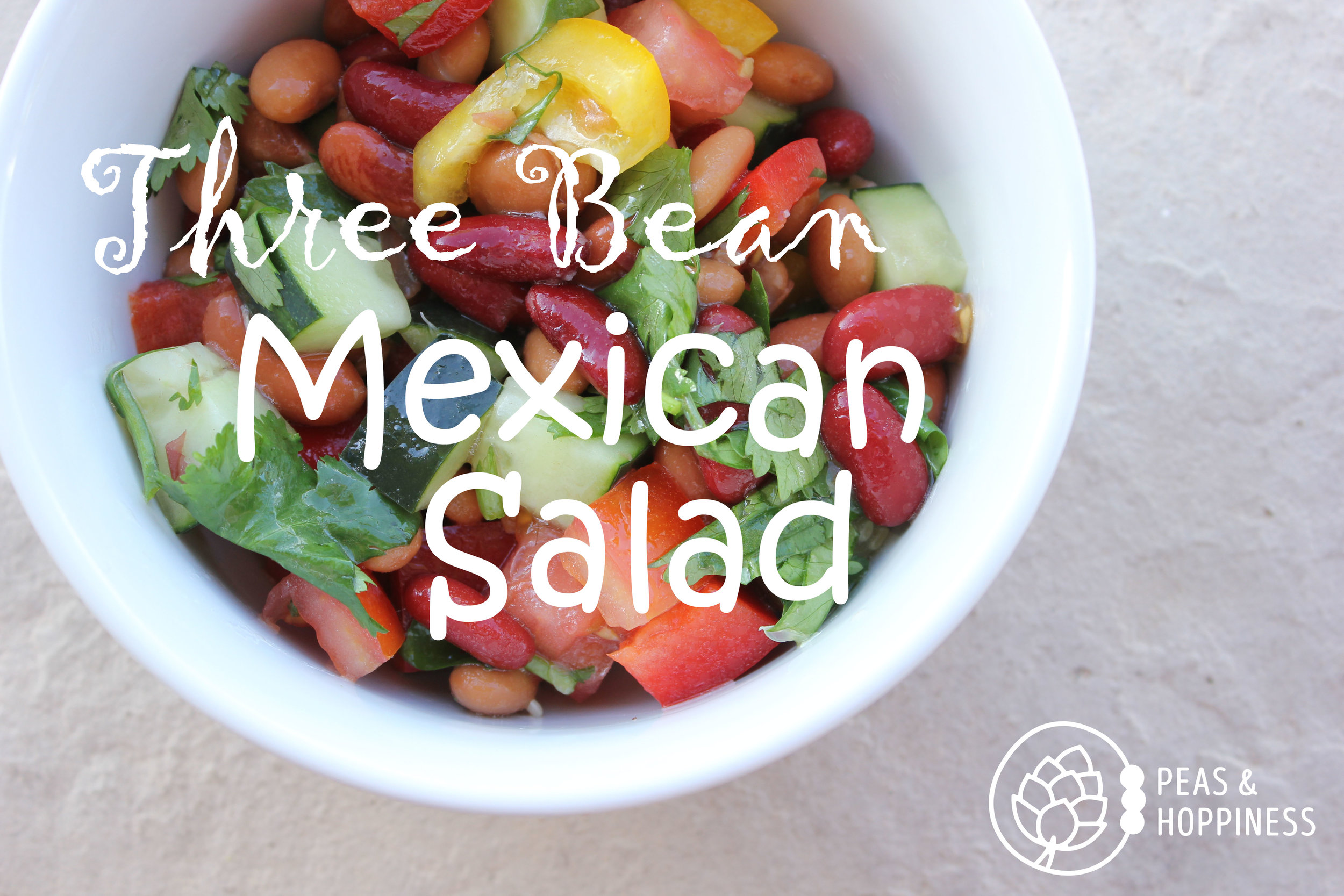 Three Bean Mexican Salad from Peas and Hoppiness - www.peasandhoppiness.com