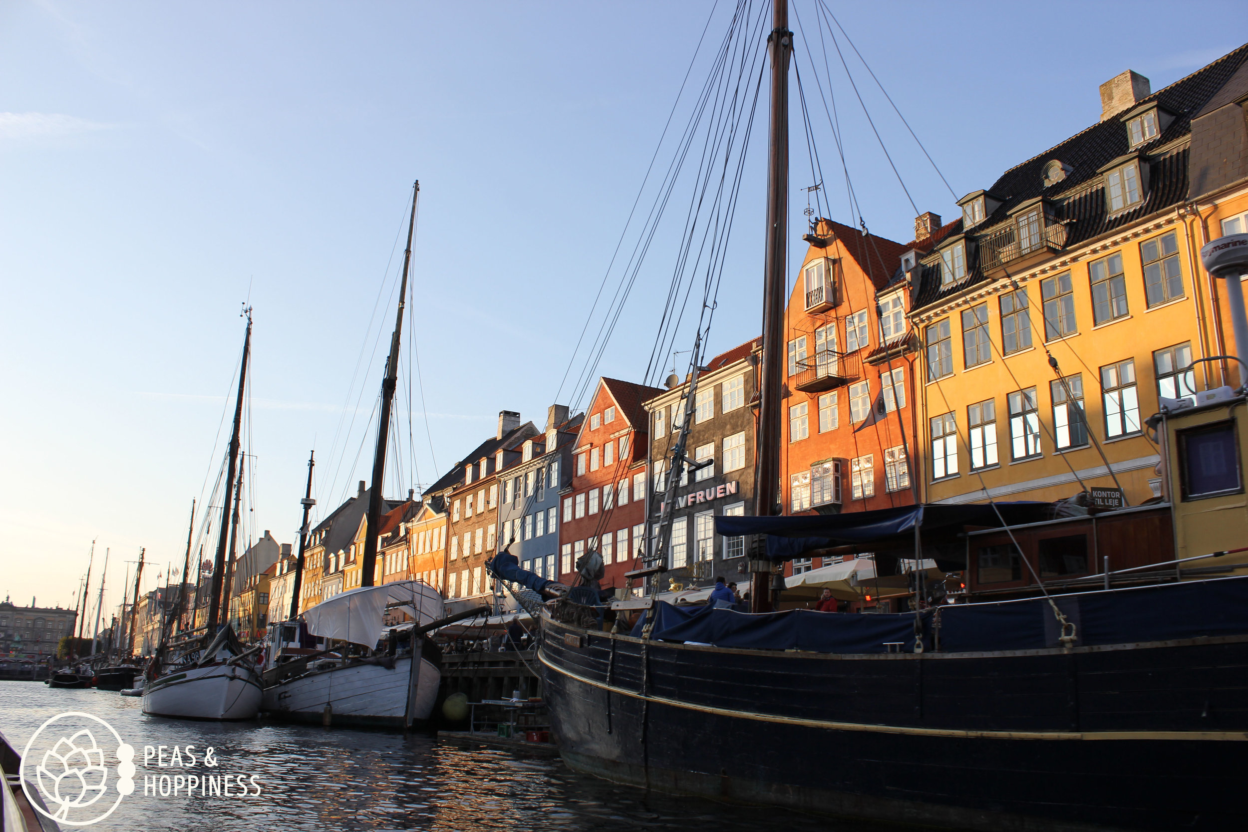 Nyhavn in Copenhagen from the boat of a canal tour