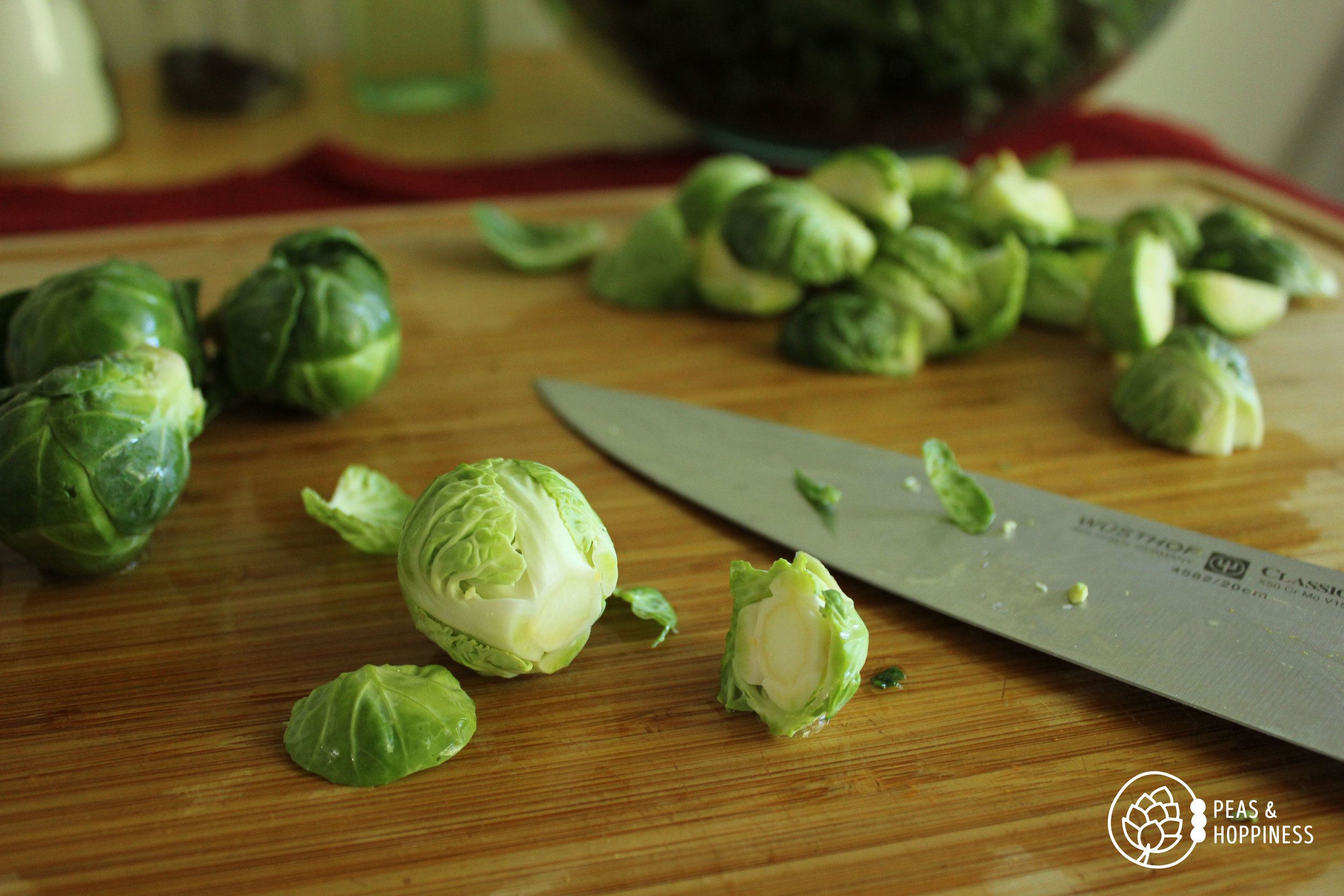 Neatly trimmed Brussels Sprouts