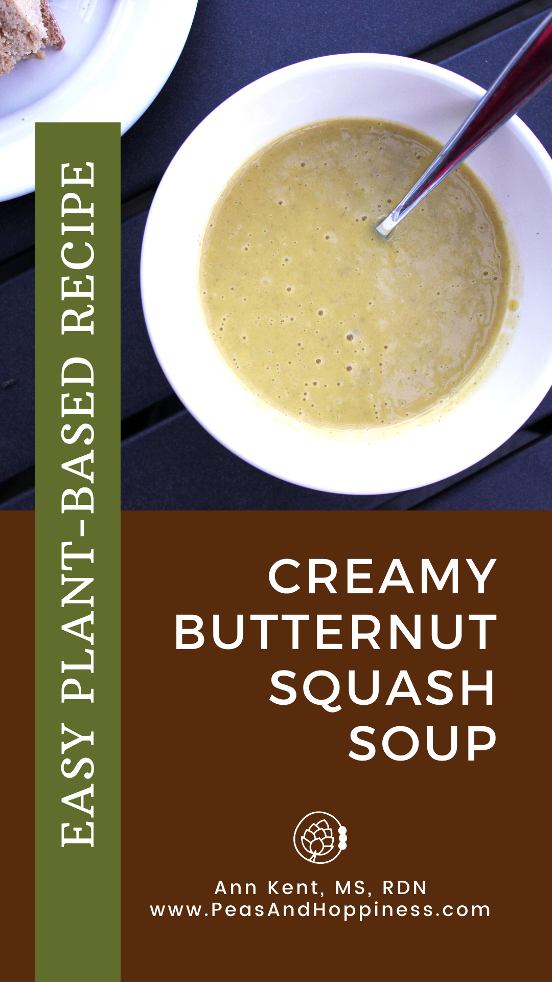 Creamy butternut Squash Soup - Easy Plant-Based Recipe from Peas and Hoppiness