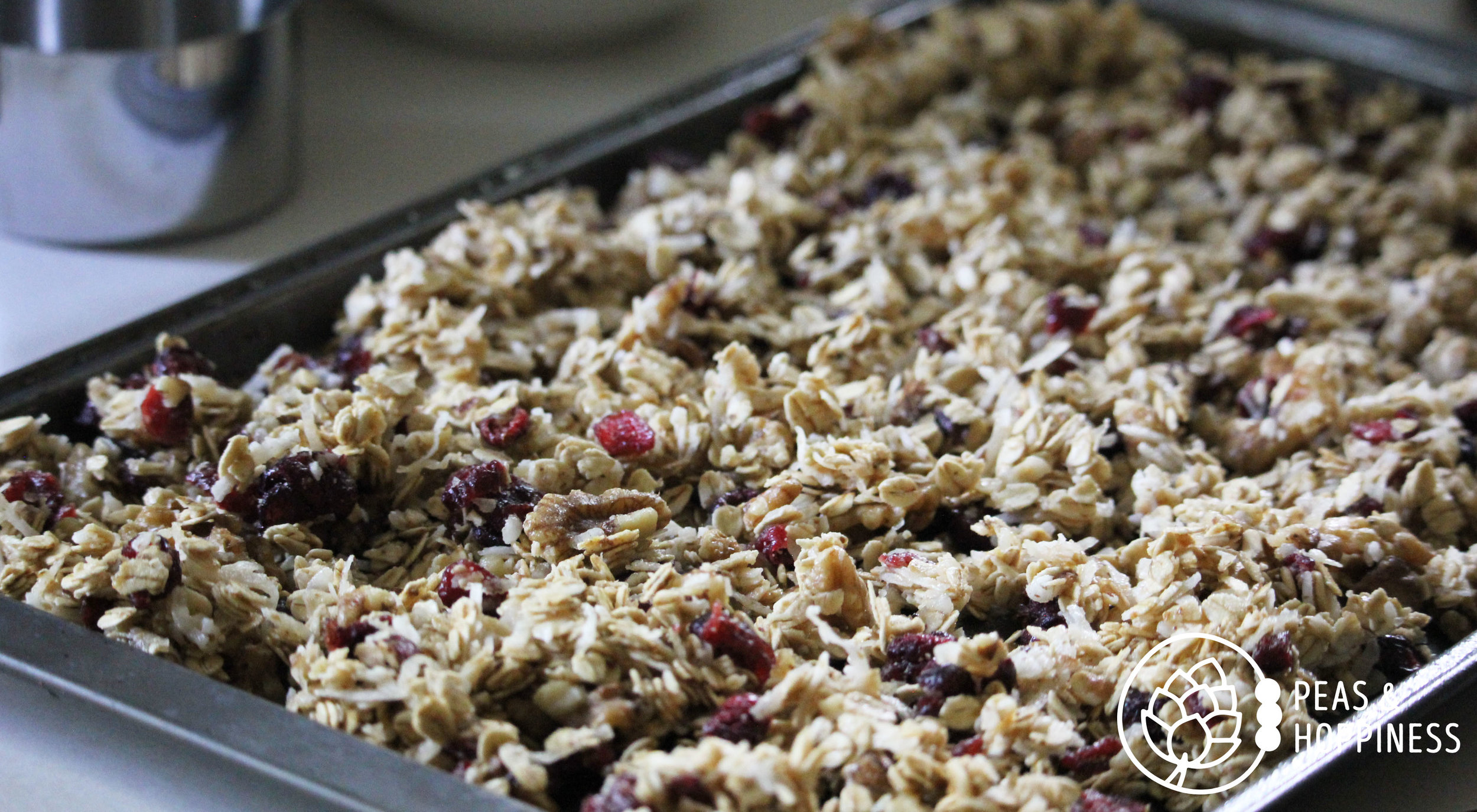 Easy Coconut Cranberry Granola from Peas and Hoppiness - www.peasandhoppiness.com