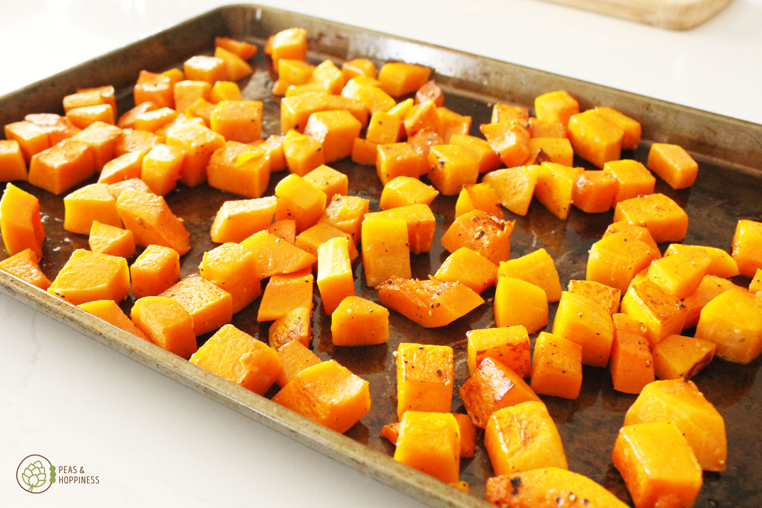 Easy Roasted Butternut Squash from Peas and Hoppiness