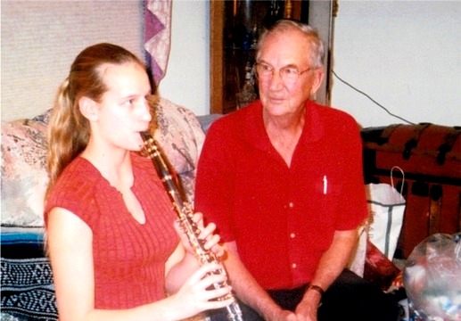 Grandpa listening to me play the clarinet, circa 2004. I couldn't ask for a better family.