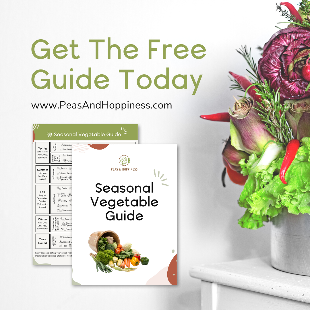 Seasonal Vegetable Guide: Enjoy the freshest, most nutritious veggies year-round with this free Seasonal Vegetable Guide!
