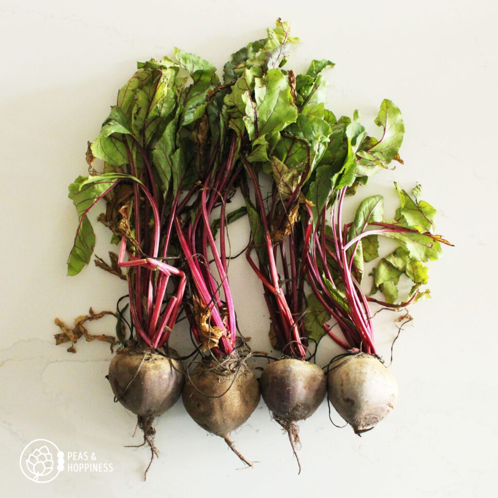 Fresh Raw Whole Beets with Greens