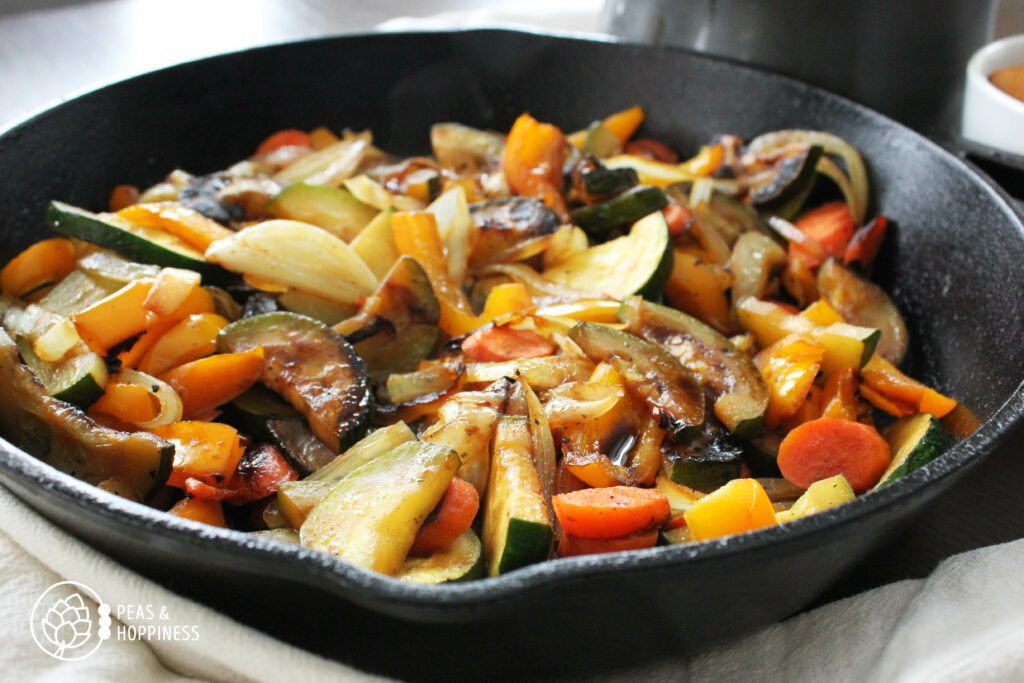 Stir-Fry Vegetables for Teriyaki Tofu and Vegetable Bowls