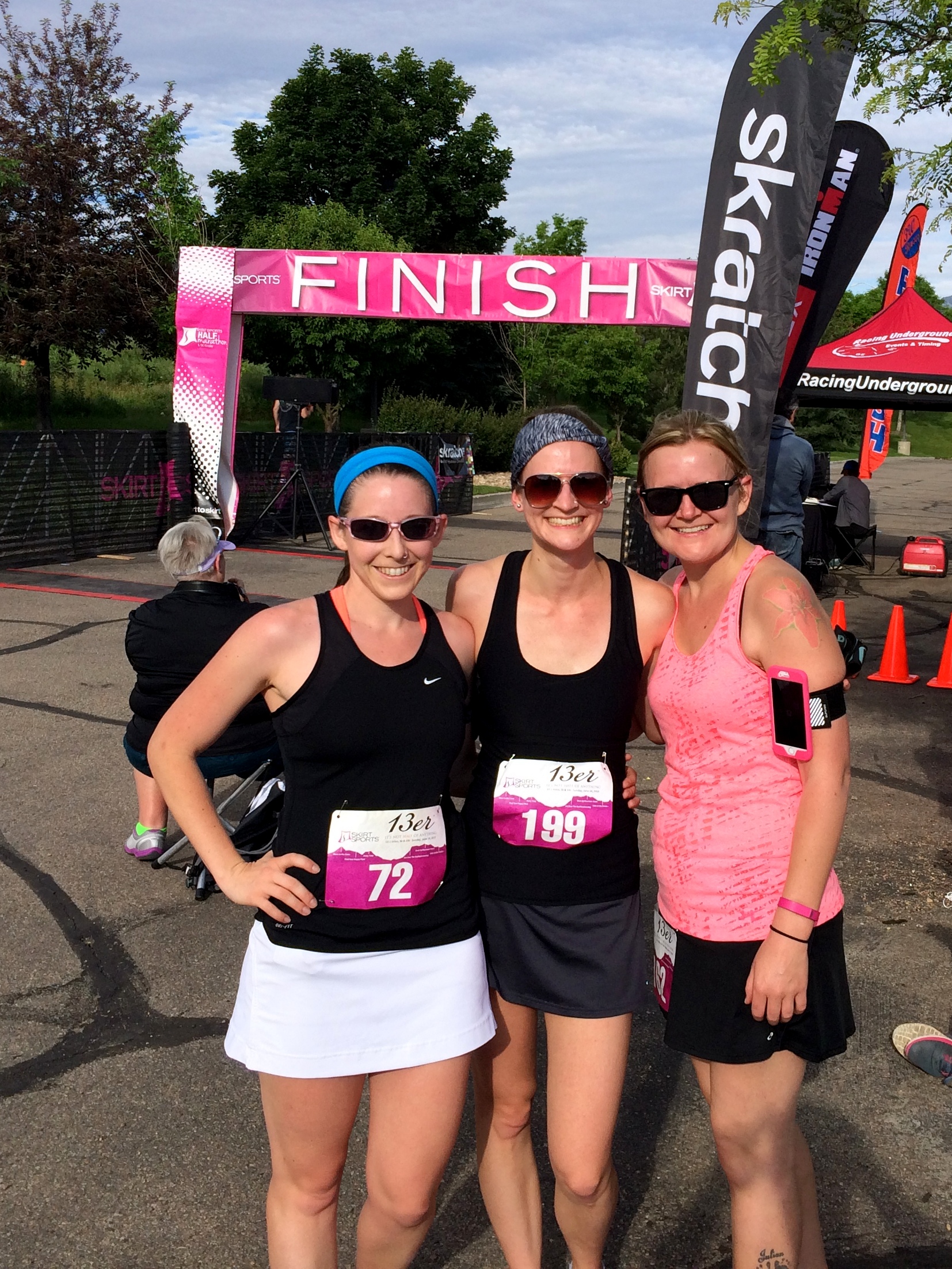 A picture from my longest run yet! Excited to run my first half with these beautiful ladies: Paige, me, and Melanie at the Skirt Sports 10k last summer.