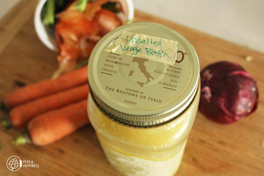 Homemade Vegetable Broth from Veggie Scraps