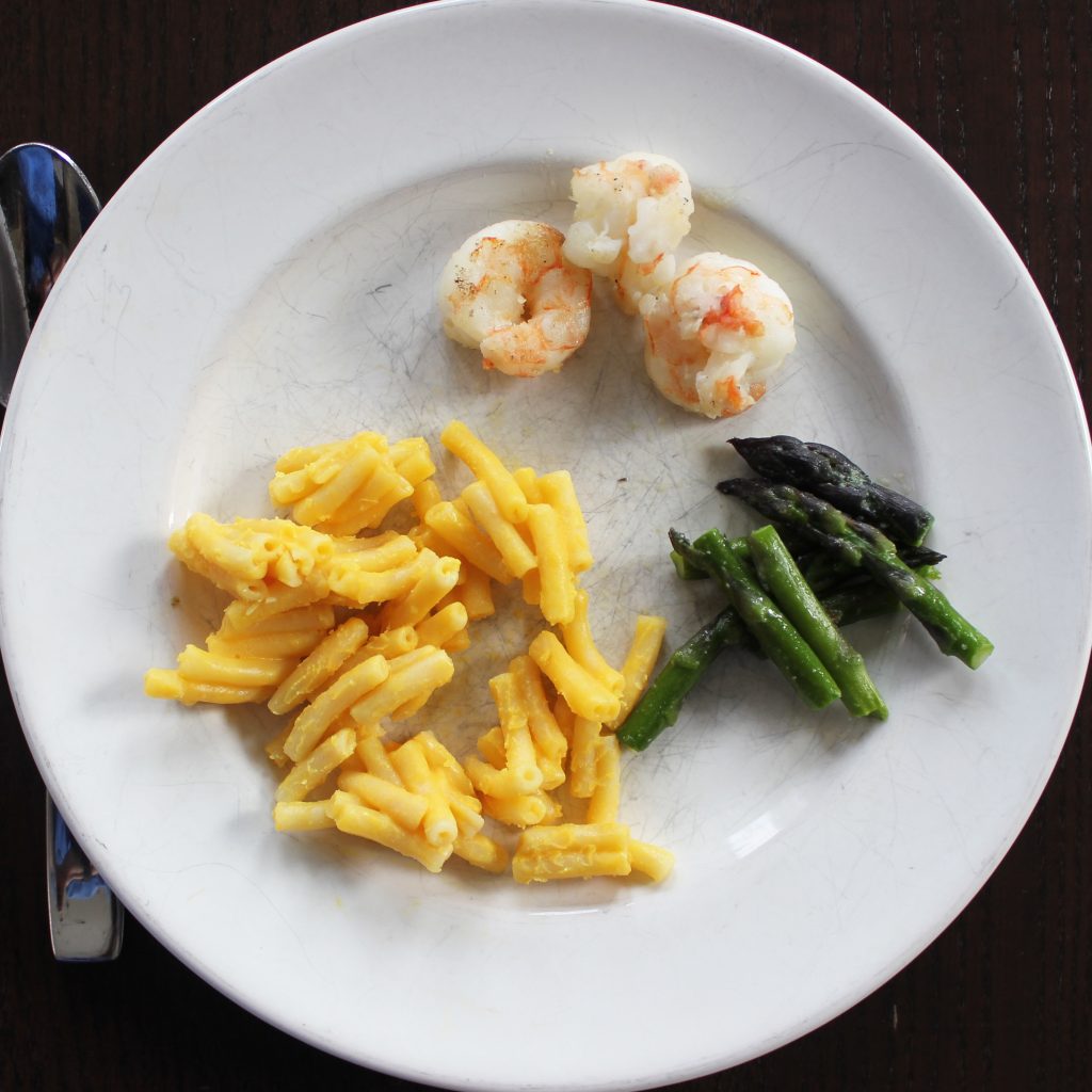 Cajun Shrimp & Asparagus Pasta - Child Plate