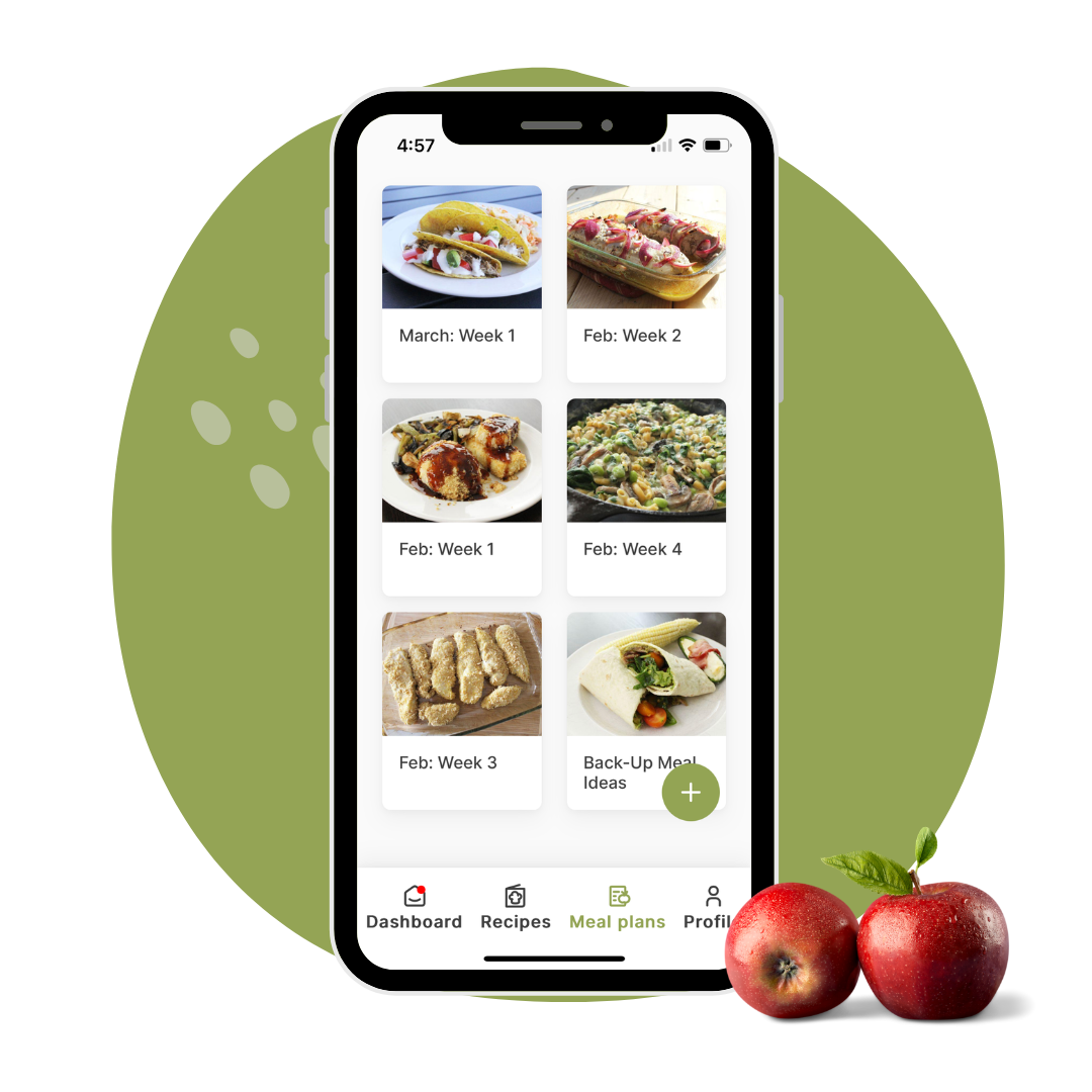 The Peas & Hoppy app — weekly meal guides on iPhone